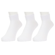 (レディース)ノンパイル アンクルソックス 3足組 895PA9OK1544WHT
