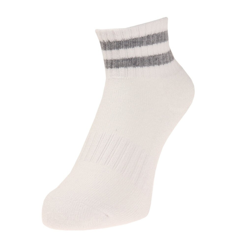 ノーブランド（NO BRAND）（レディース）3足組 2本ライン ショートソックス 895NN2OK4653GRY
