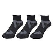 (レディース、キッズ)デオアンクルソックス 3足組 BLK SK4S0211-WA895-GRYW