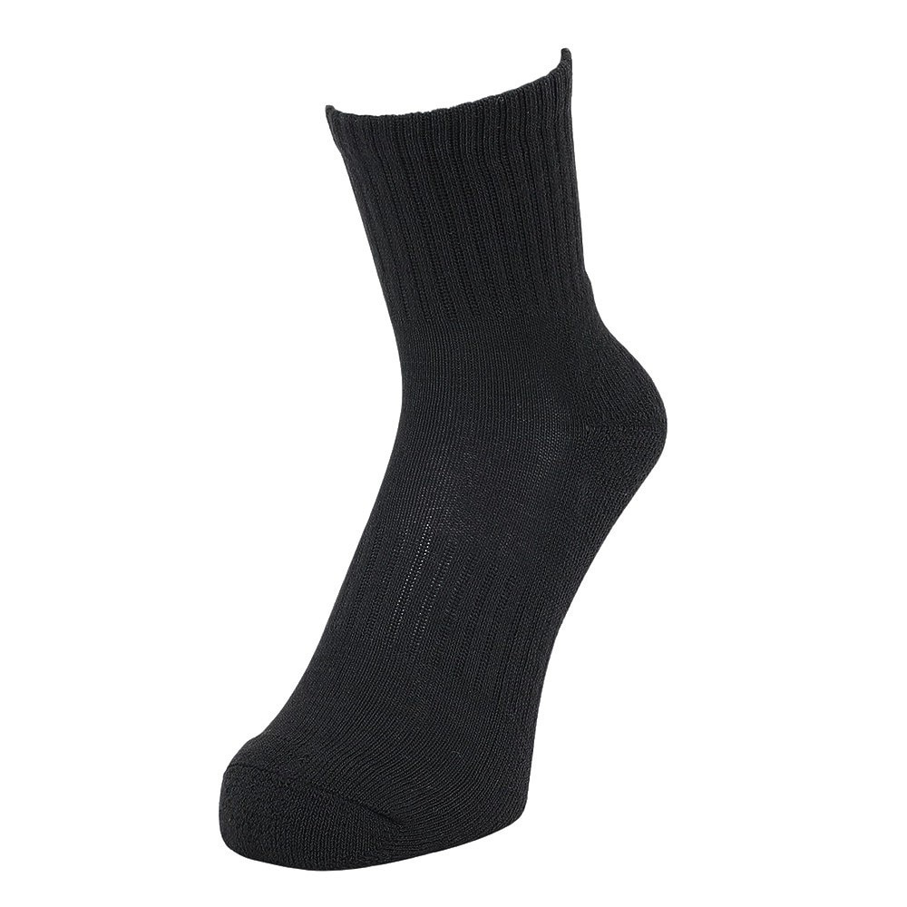 クー（Coo.）（レディース）ヒートクロス 3足組 アンクル丈 ソックス 895Q4GSA0055 BLK 黒 22-25cm 抗菌防臭