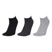 (レディース)消臭アンクル丈ソックス 3足組 GRYCGRYBLK 22-25センチ 895CO5GSA0033 GRY 吸汗速乾 消臭 防臭 抗菌 新調 新学期 新生活