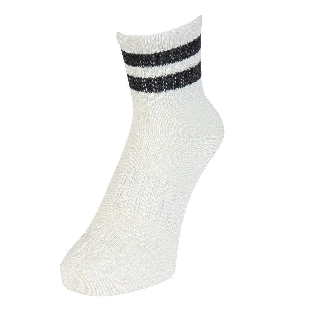 クー（Coo.）（レディース）靴下 アンクル丈ソックス 3足組 LGYDGYBLU 22-25センチ 895CO5GSA0044 LGY ラインソックス 抗菌 防臭 シンプル カジュアル 新調 