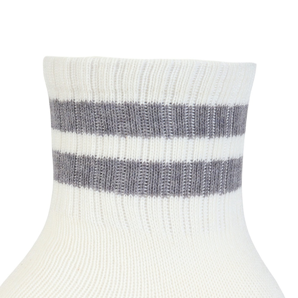 クー（Coo.）（レディース）靴下 アンクル丈ソックス 3足組 LGYDGYBLU 22-25センチ 895CO5GSA0044 LGY ラインソックス 抗菌 防臭 シンプル カジュアル 新調 