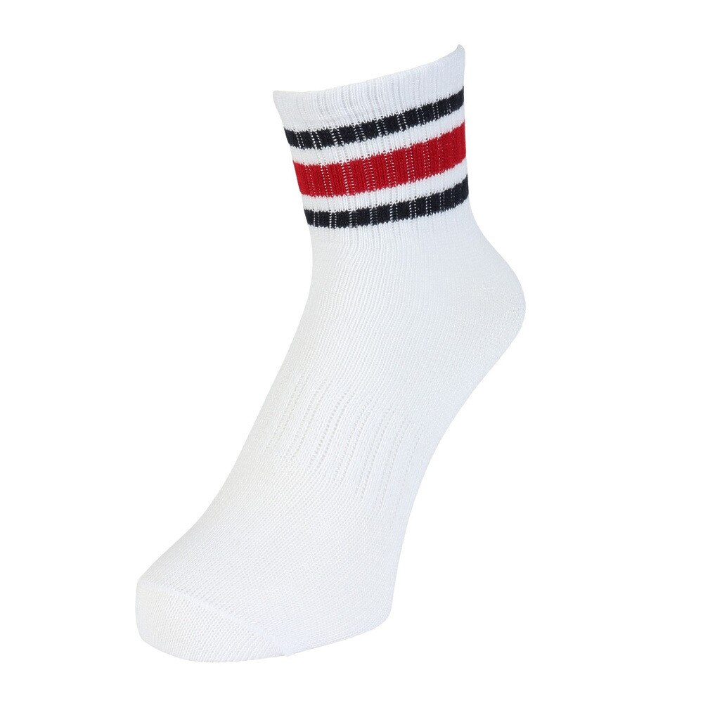 クー（Coo.）（レディース）靴下 アンクル丈ソックス 3足組 BLKWHTOFF 22-25センチ 895CO5GSA0047 BLK ラインソックス 抗菌 防臭 シンプル カジュアル 新調 