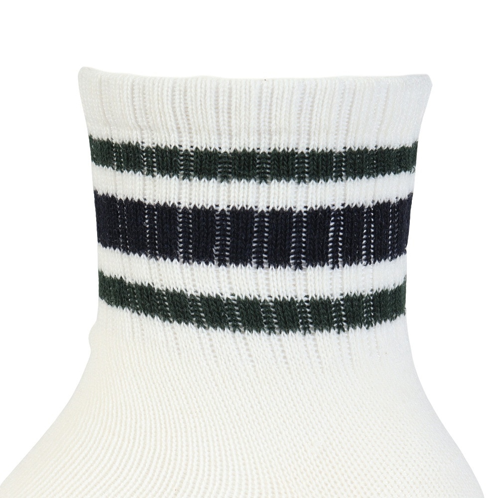クー（Coo.）（レディース）靴下 アンクル丈ソックス 3足組 BLKWHTOFF 22-25センチ 895CO5GSA0047 BLK ラインソックス 抗菌 防臭 シンプル カジュアル 新調 