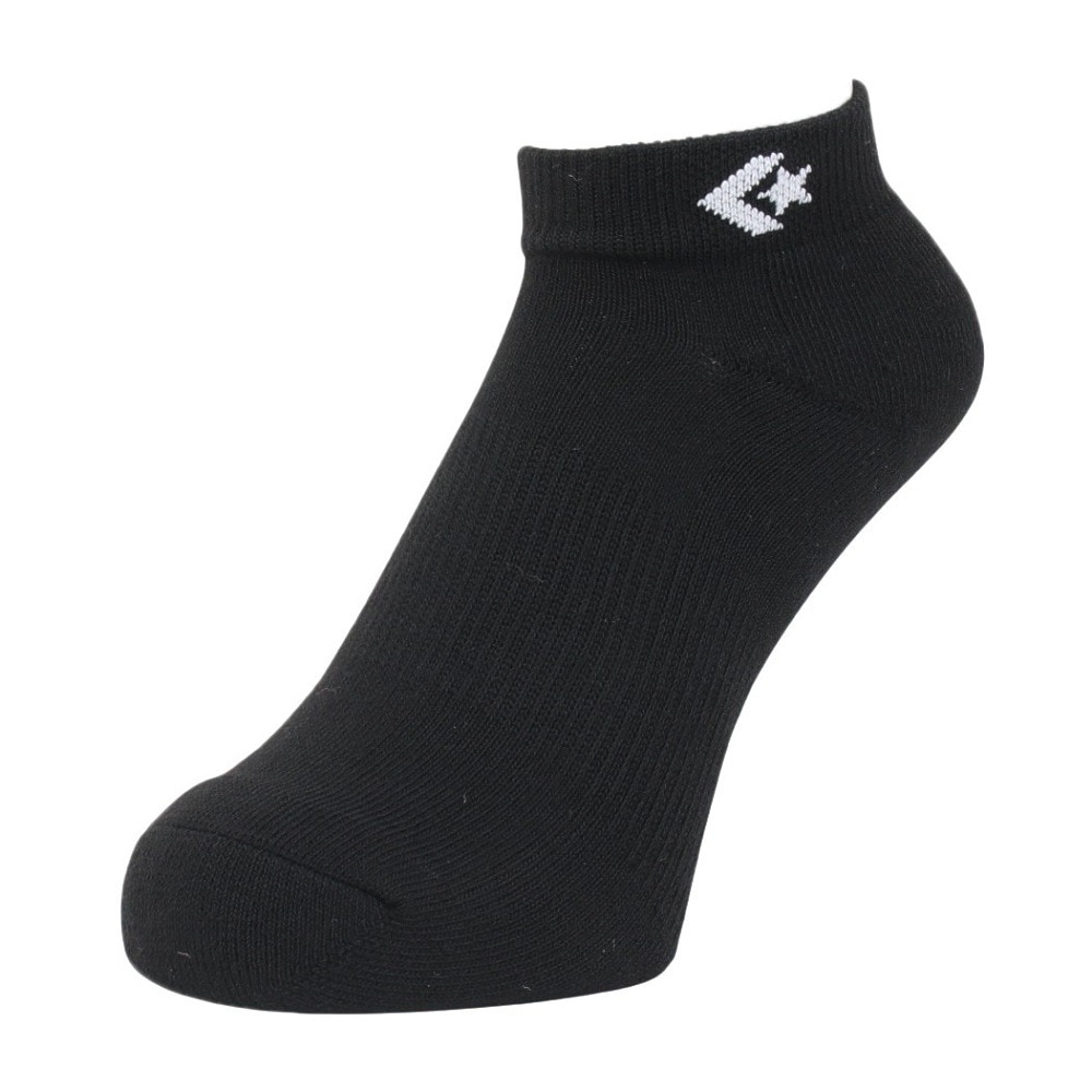 コンバース（CONVERSE）（レディース）アンクルソックス 3足組 黒 23-25センチ 41900021 シンプル スポーツ 部活 学生 私服 新調 衣替え 運動 ギフト プレゼント