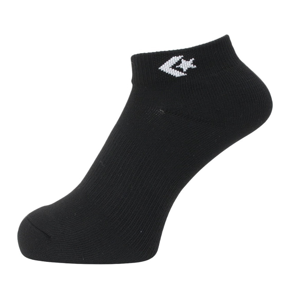 コンバース（CONVERSE）（レディース）アンクルソックス 3足組 黒 23-25センチ 41900021 シンプル スポーツ 部活 学生 私服 新調 衣替え 運動 ギフト プレゼント