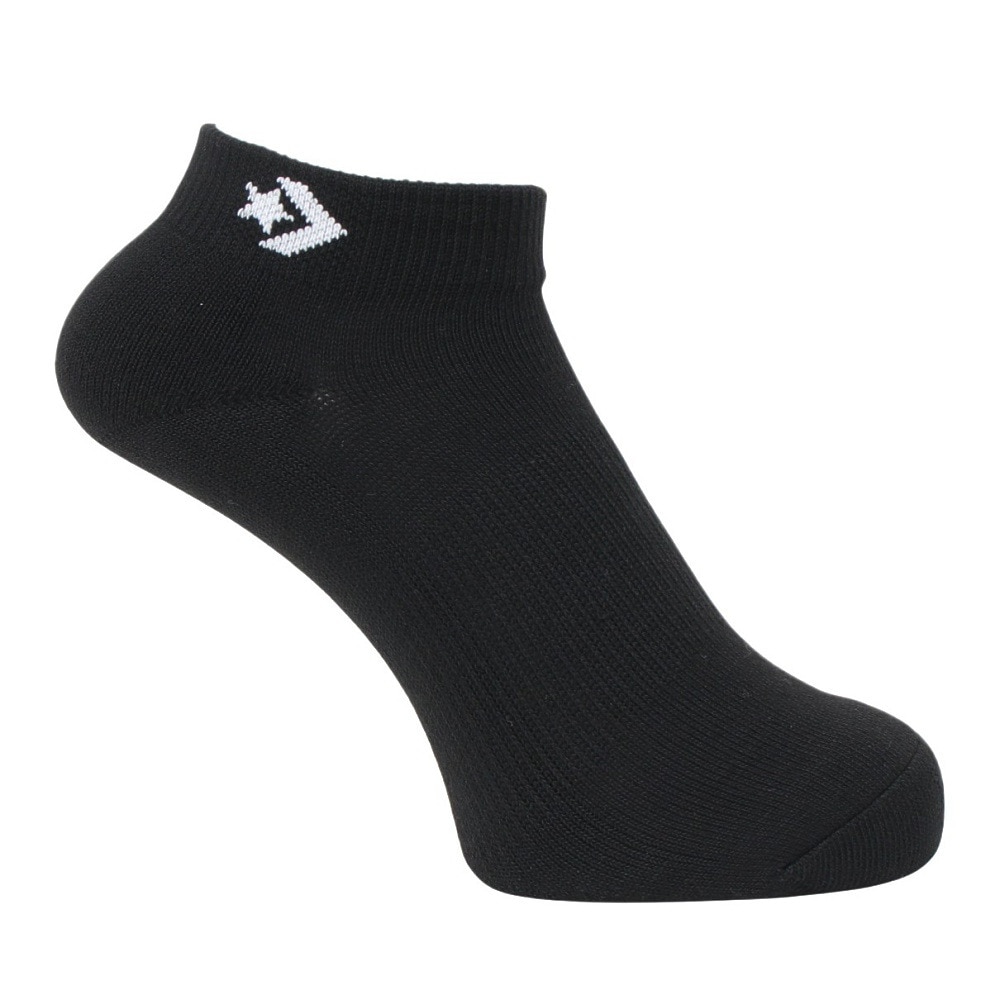 コンバース（CONVERSE）（レディース）アンクルソックス 3足組 黒 23-25センチ 41900021 シンプル スポーツ 部活 学生 私服 新調 衣替え 運動 ギフト プレゼント
