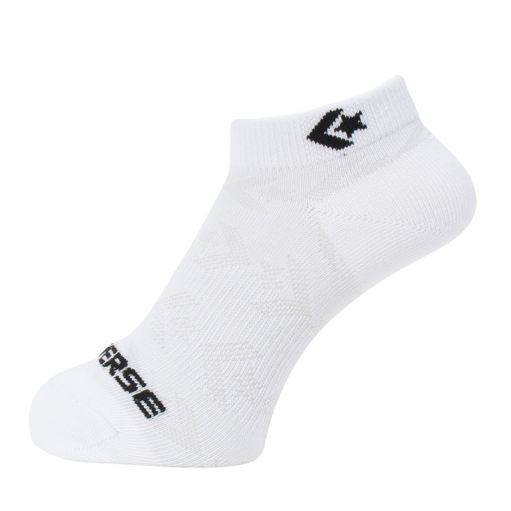 コンバース（CONVERSE）（レディース）アンクルソックス 3足組 メッシュ 白 23-25センチ 41900030 シンプル スポーツ 部活 学生 私服 新調 衣替え 運動 ギフト プレゼント