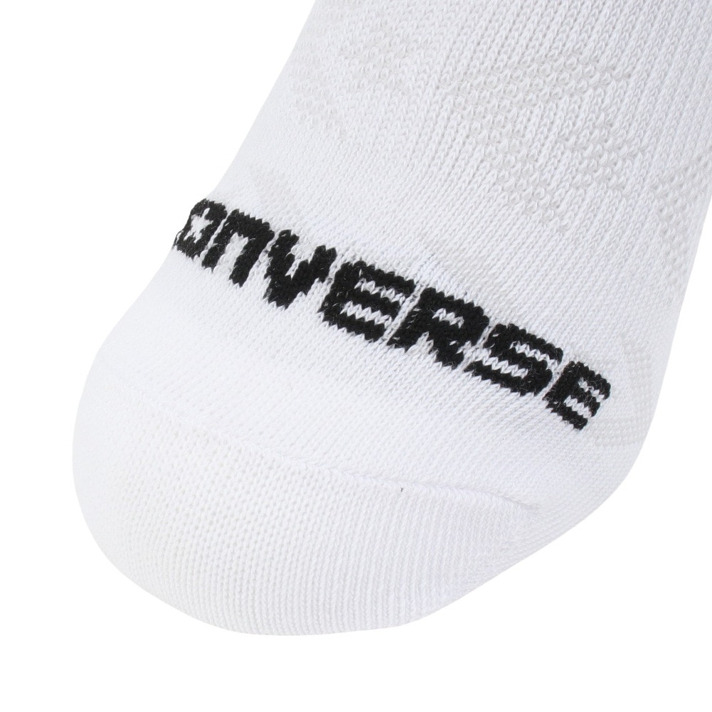 コンバース（CONVERSE）（レディース）アンクルソックス 3足組 メッシュ 白 23-25センチ 41900030 シンプル スポーツ 部活 学生 私服 新調 衣替え 運動 ギフト プレゼント