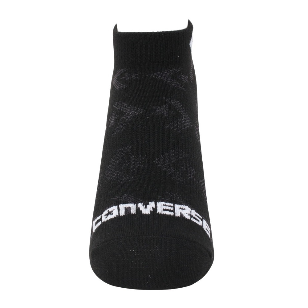 コンバース（CONVERSE）（レディース）アンクルソックス 3足組 メッシュ  黒 23-25センチ 41900031 シンプル スポーツ 部活 学生 私服 新調 衣替え 運動 ギフト プレゼント