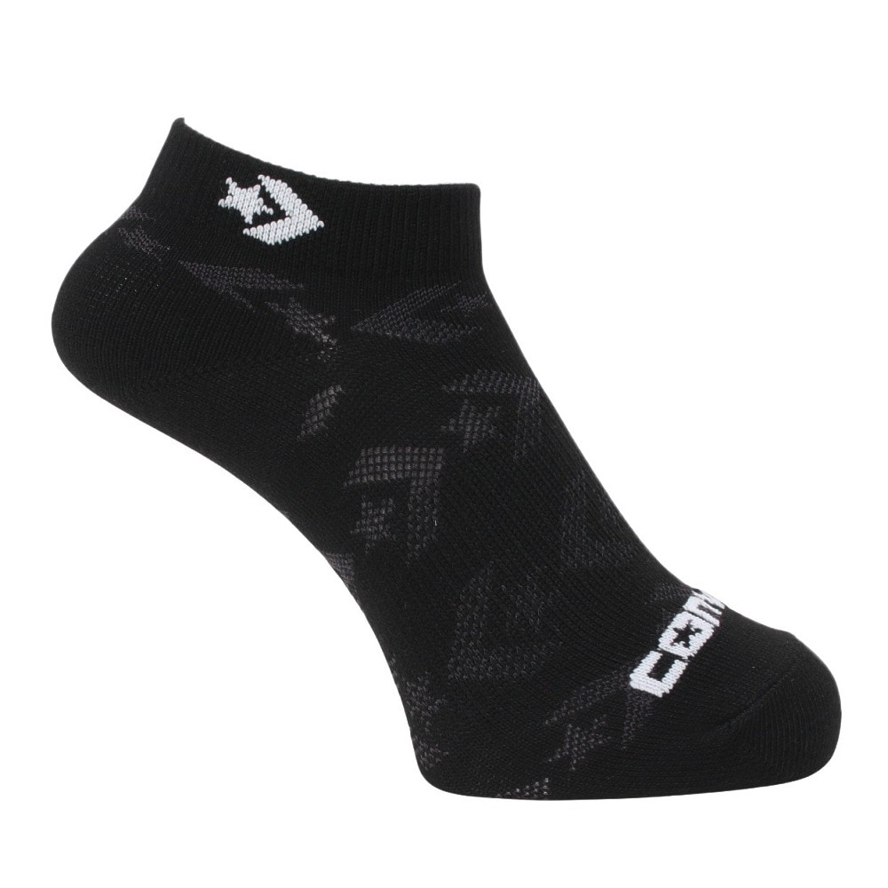 コンバース（CONVERSE）（レディース）アンクルソックス 3足組 メッシュ  黒 23-25センチ 41900031 シンプル スポーツ 部活 学生 私服 新調 衣替え 運動 ギフト プレゼント