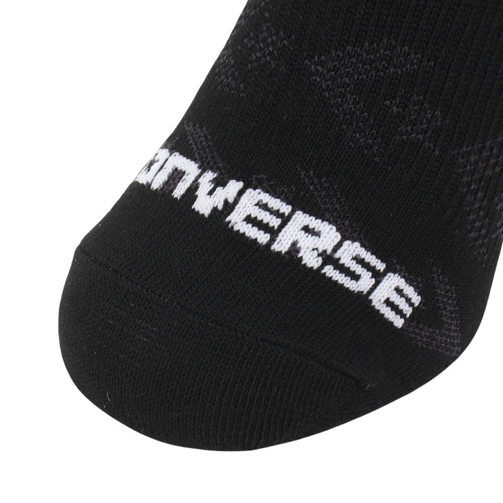 コンバース（CONVERSE）（レディース）アンクルソックス 3足組 メッシュ  黒 23-25センチ 41900031 シンプル スポーツ 部活 学生 私服 新調 衣替え 運動 ギフト プレゼント