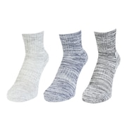 (レディース)ヒートクロス アンクルソックス 3足組 895CO5GSA0066 GRY