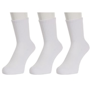 (レディース)パイル3足組 レギュラーソックス 895PA9OK1537WHT