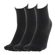 (レディース)ノンパイルレギュラーソックス 3足組 895PA0OK6125BLK