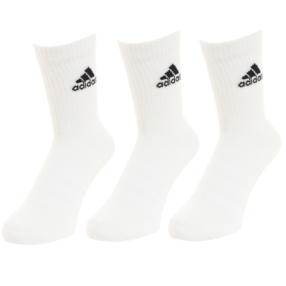 アディダス 3足組ソックス メンズ レディース クッション クルー ソックス 3足組み FXI66 adidas