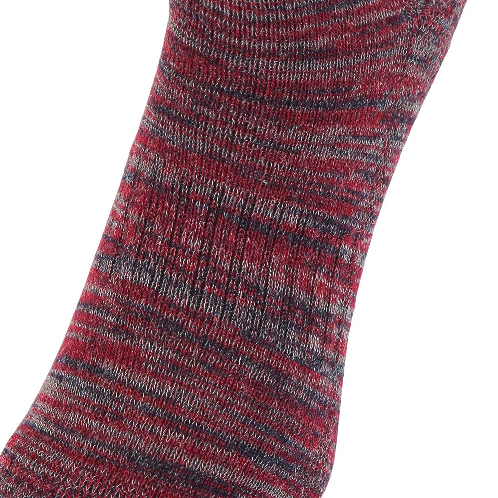 クー（Coo.）（レディース）ソックス 3足組 HEAT-X クルー 895Q3OK0283 REDNVYBLK 防寒 22cm