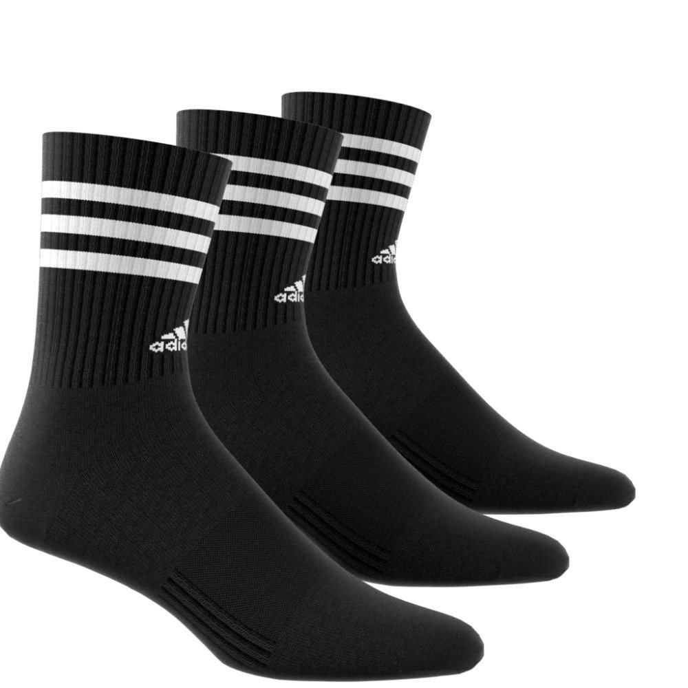 アディダス（adidas）（レディース）スリーストライプス クッション クルー ソックス 3足組 EBB67-IC1321