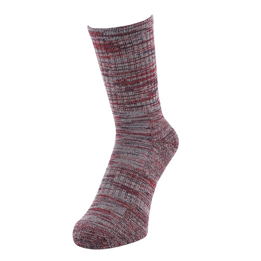 クー（Coo.）（レディース）ヒートクロス 3足組 クルー丈 ソックス 895Q4GSA0056 RED 22-25cm 抗菌防臭