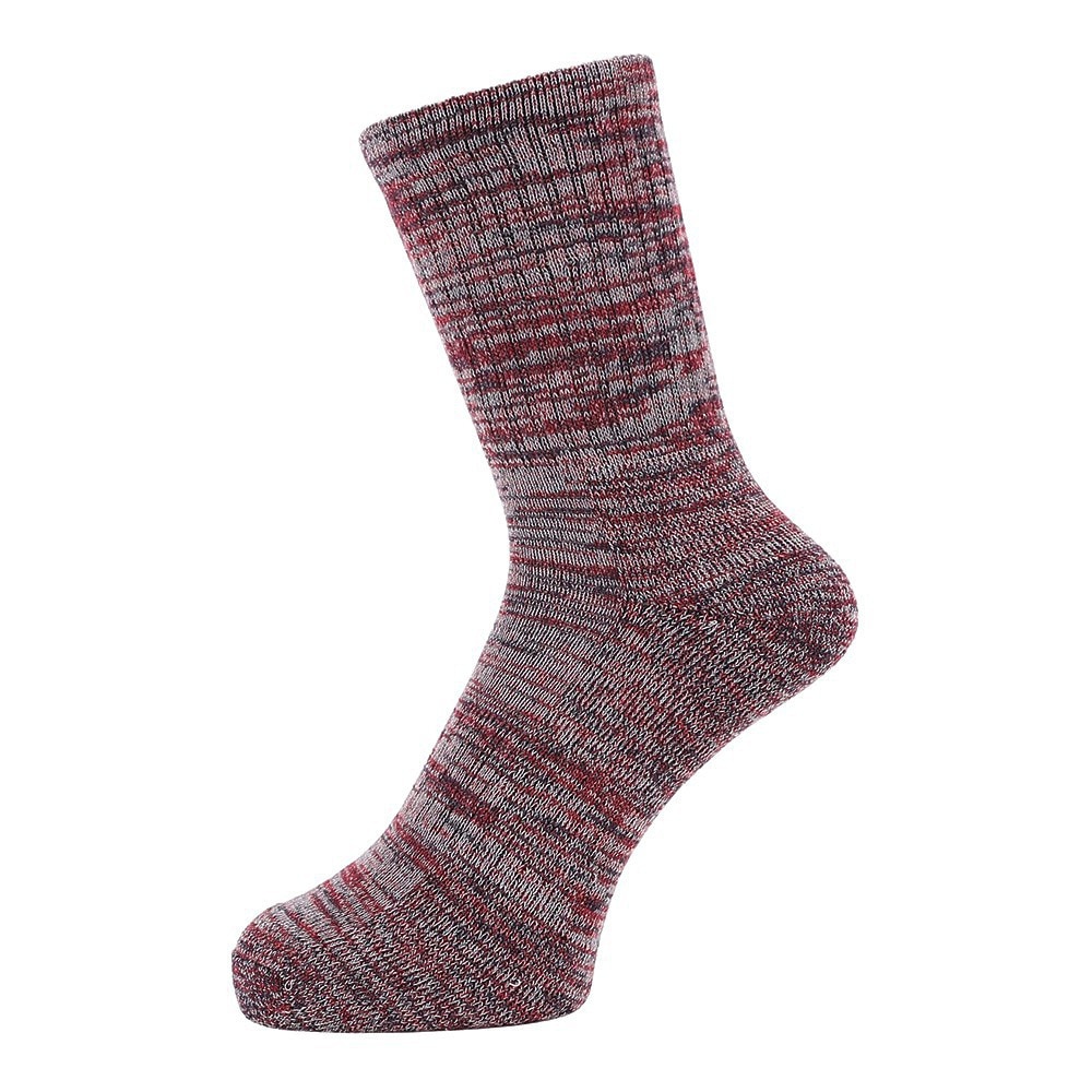 クー（Coo.）（レディース）ヒートクロス 3足組 クルー丈 ソックス 895Q4GSA0056 RED 22-25cm 抗菌防臭