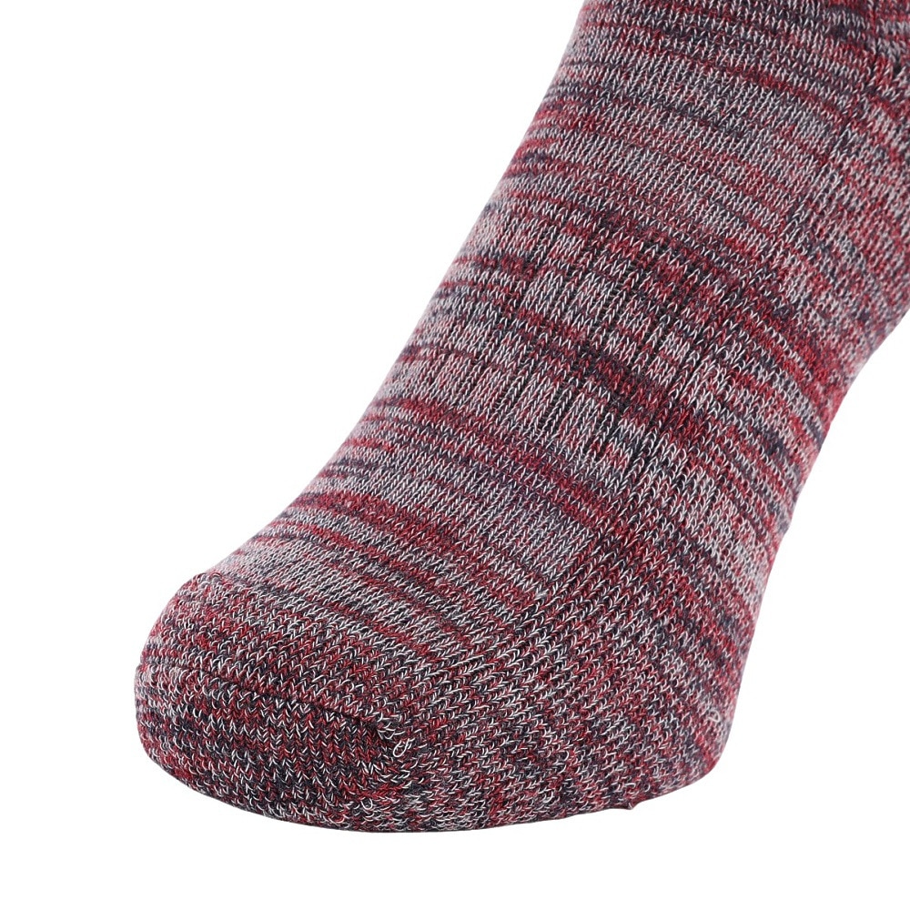 クー（Coo.）（レディース）ヒートクロス 3足組 クルー丈 ソックス 895Q4GSA0056 RED 22-25cm 抗菌防臭