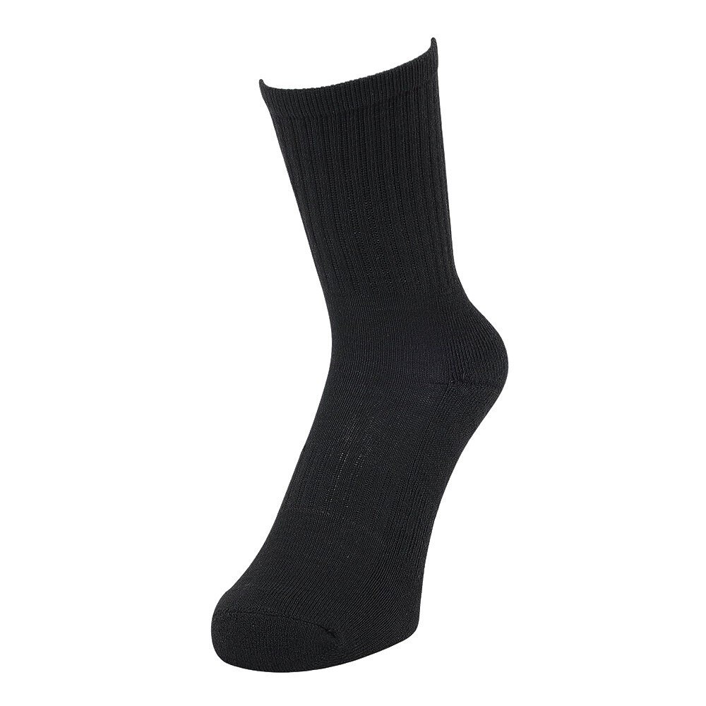 クー（Coo.）（レディース）ヒートクロス 3足組 クルー丈 ソックス 895Q4GSA0057 BLK 黒 22-25cm 抗菌防臭