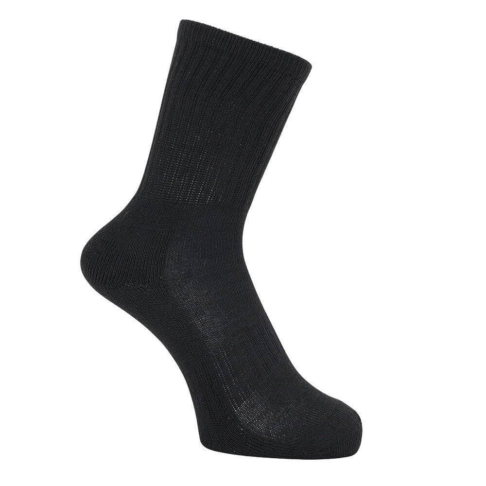 クー（Coo.）（レディース）ヒートクロス 3足組 クルー丈 ソックス 895Q4GSA0057 BLK 黒 22-25cm 抗菌防臭