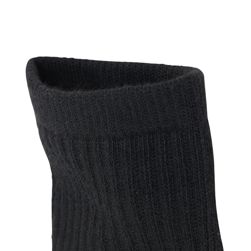 クー（Coo.）（レディース）ヒートクロス 3足組 クルー丈 ソックス 895Q4GSA0057 BLK 黒 22-25cm 抗菌防臭