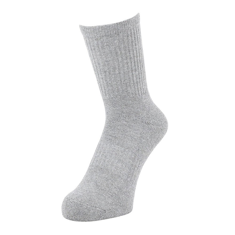 クー（Coo.）（レディース）ヒートクロス 3足組 クルー丈 ソックス 895Q4GSA0059 GRY 22-25cm 抗菌防臭