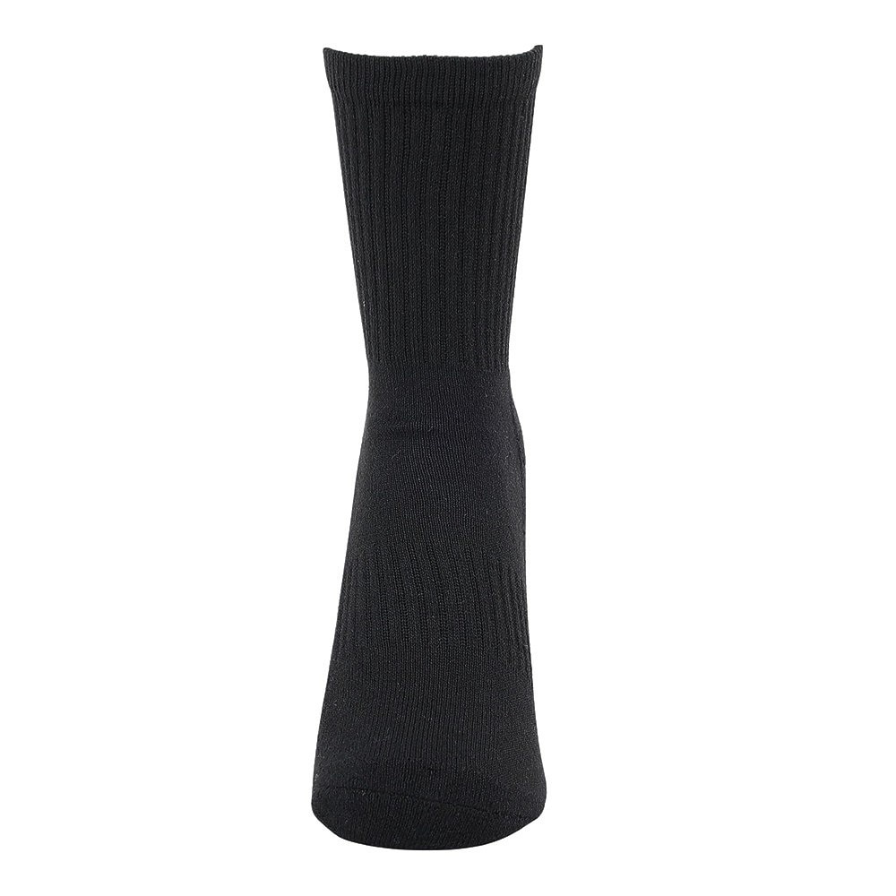 クー（Coo.）（レディース）ヒートクロス 3足組 クルー丈 ソックス 895Q4GSA0060 BLK 22-25cm 抗菌防臭