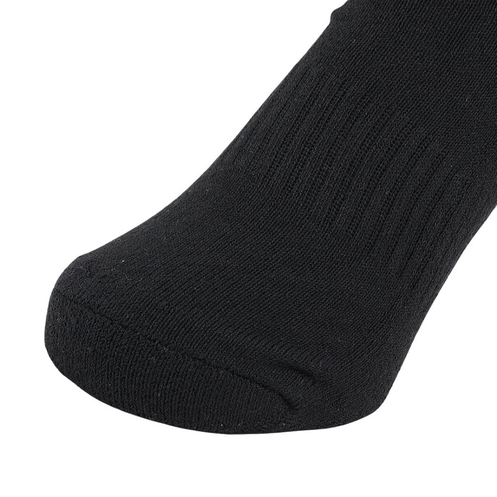 クー（Coo.）（レディース）ヒートクロス 3足組 クルー丈 ソックス 895Q4GSA0060 BLK 22-25cm 抗菌防臭