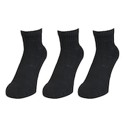 (レディース)ヒートクロス アンクルソックス 3足組 895CO5GSA0067 BLK