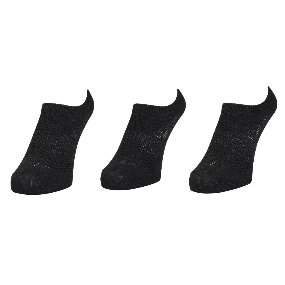 その他ブランド（OTHER BRAND）（レディース）接触冷感 HMショート丈ソックス 3足組 BLK3 895NN3OK0032 黒 22cm 吸汗速乾 接触冷感
