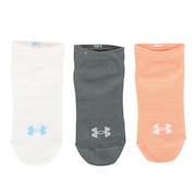 アンダーアーマー（UNDER ARMOUR）（レディース）ノーショー ソックス 3足組 1359233 963