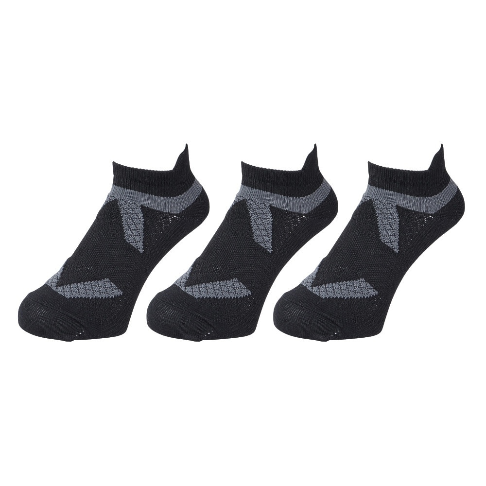 ジローム（GIRAUDM）（レディース、キッズ）デオハイバソックス 3足組 BLK SK4S0210-WA895-GRYW