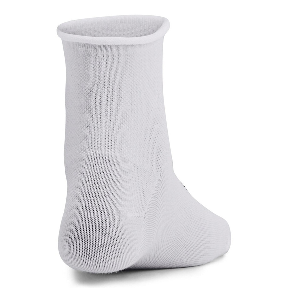 アンダーアーマー（UNDER ARMOUR）（レディース）エッセンシャル ノベルティ クオーター ソックス 3足組 1384025 102 白