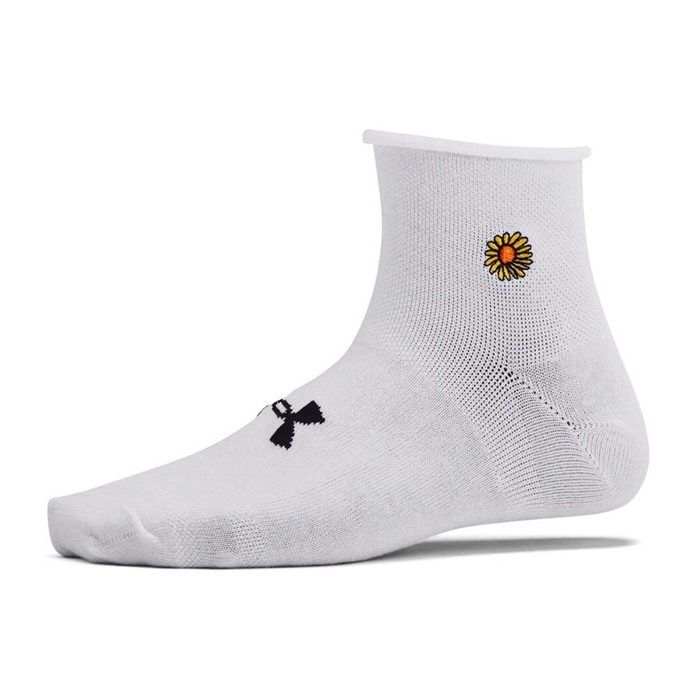 アンダーアーマー（UNDER ARMOUR）（レディース）エッセンシャル ノベルティ クオーター ソックス 3足組 1384025 102 白