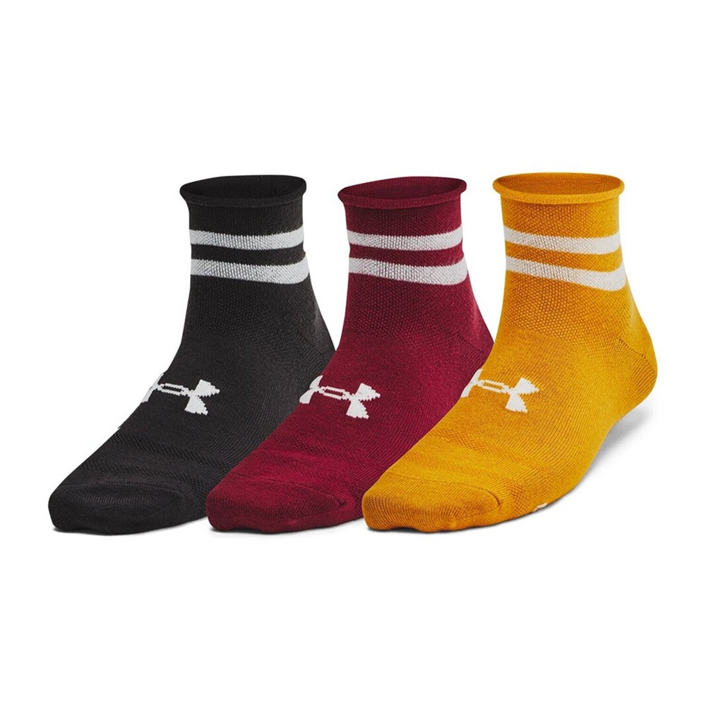 アンダーアーマー（UNDER ARMOUR）（レディース）エッセンシャル ノベルティ クオーター ソックス 3足組 1384025 625