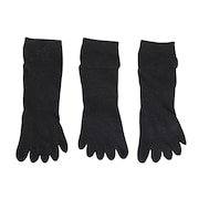 (レディース)ノンパイル 5本指ソックス 3足組 895PA9OK1545BLK
