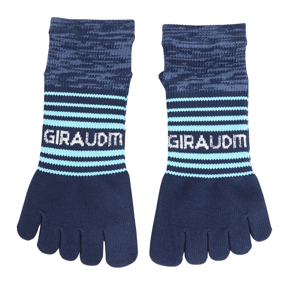 ジローム（GIRAUDM）（レディース、キッズ）ストロング5本指ソックス 3足組 YELBLUPNK SK3S0049-WA894-GROK