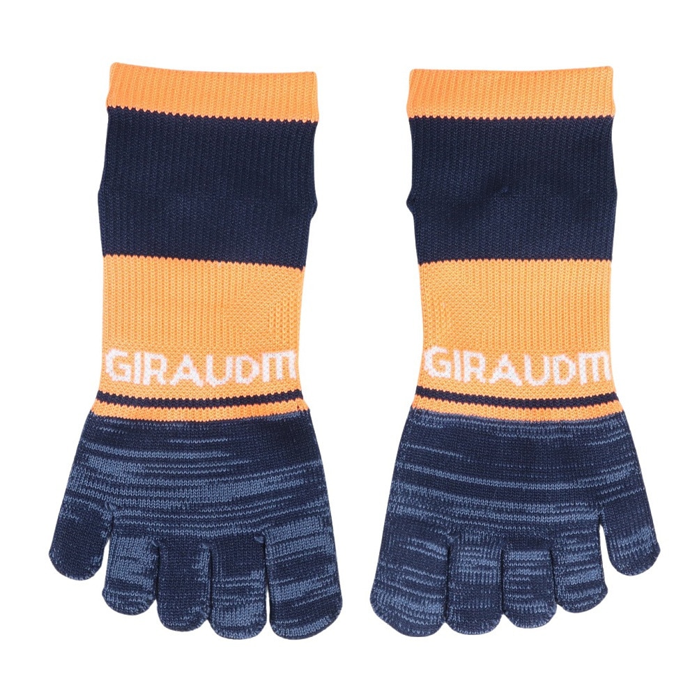ジローム（GIRAUDM）（レディース、キッズ）ストロング5本指ソックス 3足組 YELORGBLK SK3S0051-WA894-GROK