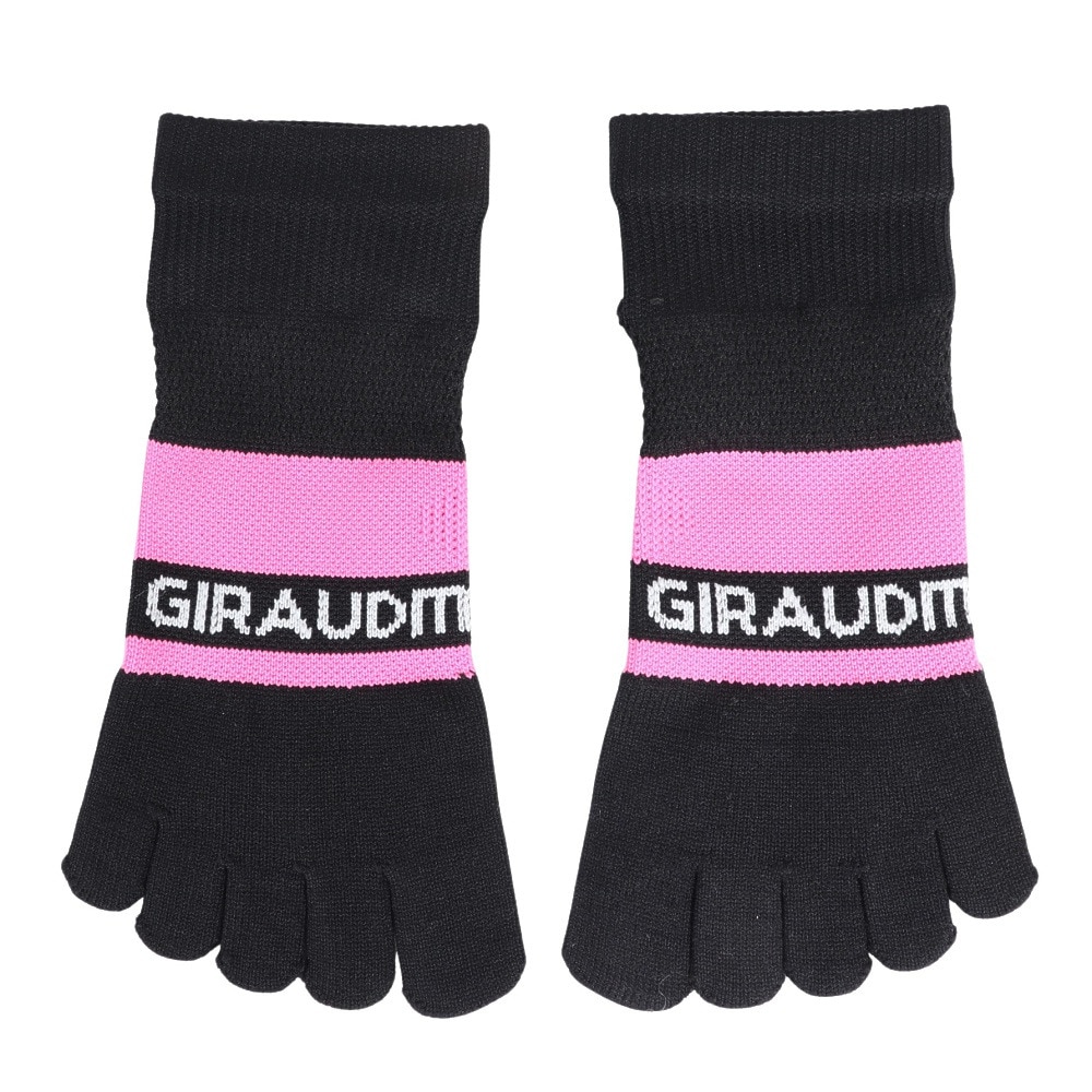 ジローム（GIRAUDM）（レディース、キッズ）デオ5本指ソックス 3足組 YELPNKBLK SK4S0212-WA895-GRYW
