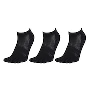 (レディース)靴下 消臭 5指ソックス 3足組 BLK3 895CO5GSA0027 黒  22-25センチ BLK 吸汗速乾 消臭 防臭 抗菌 新調 新学期 新生活