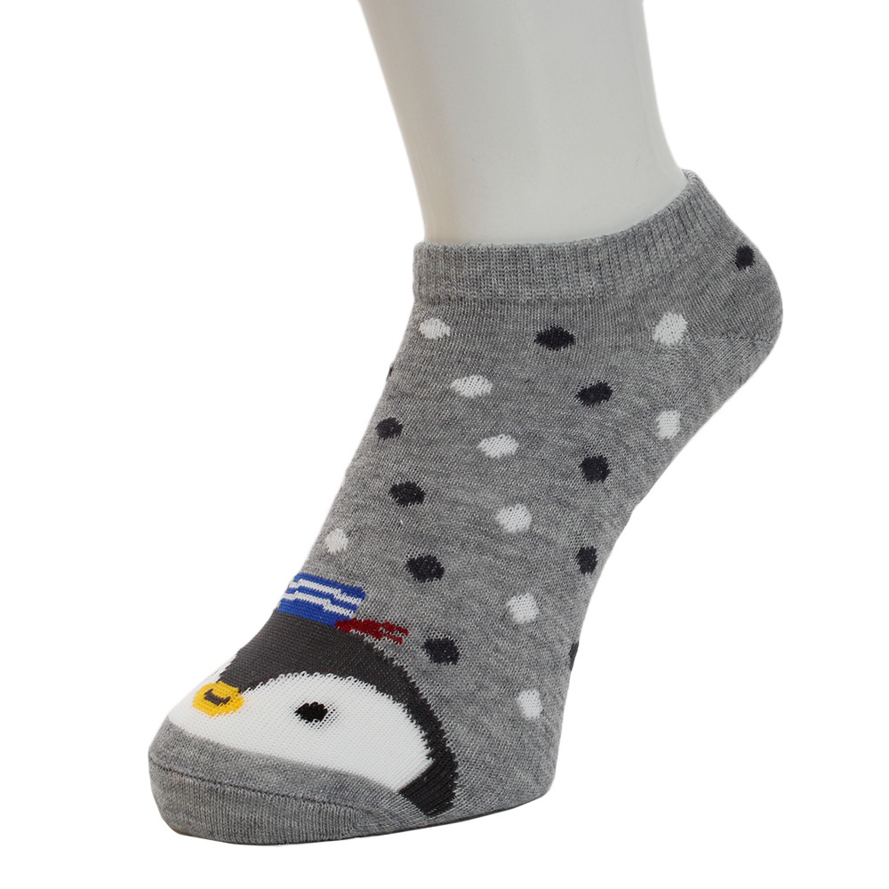  アンクルソックス ペンギンフェイス 895Q8SU8942グレー