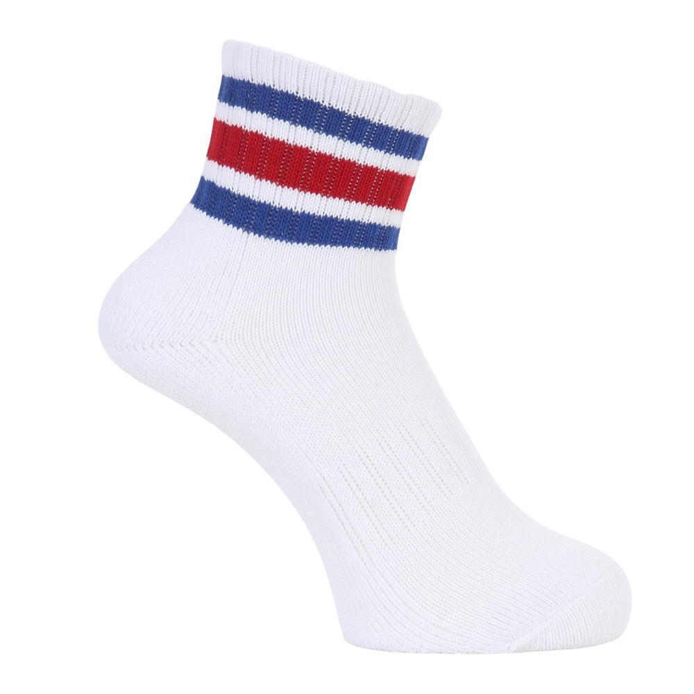 クー（Coo.）（レディース）アンクル ラインソックス 895Q3OK0106 WHT