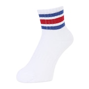 クー(Coo.)(レディース)アンクル ラインソックス 895Q3OK0106 WHT