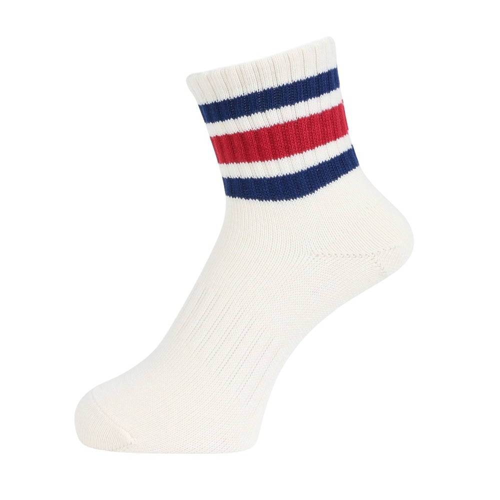 クー（Coo.）（レディース）アンクルラインソックス 1足組 WHT 895CO4GSA0054