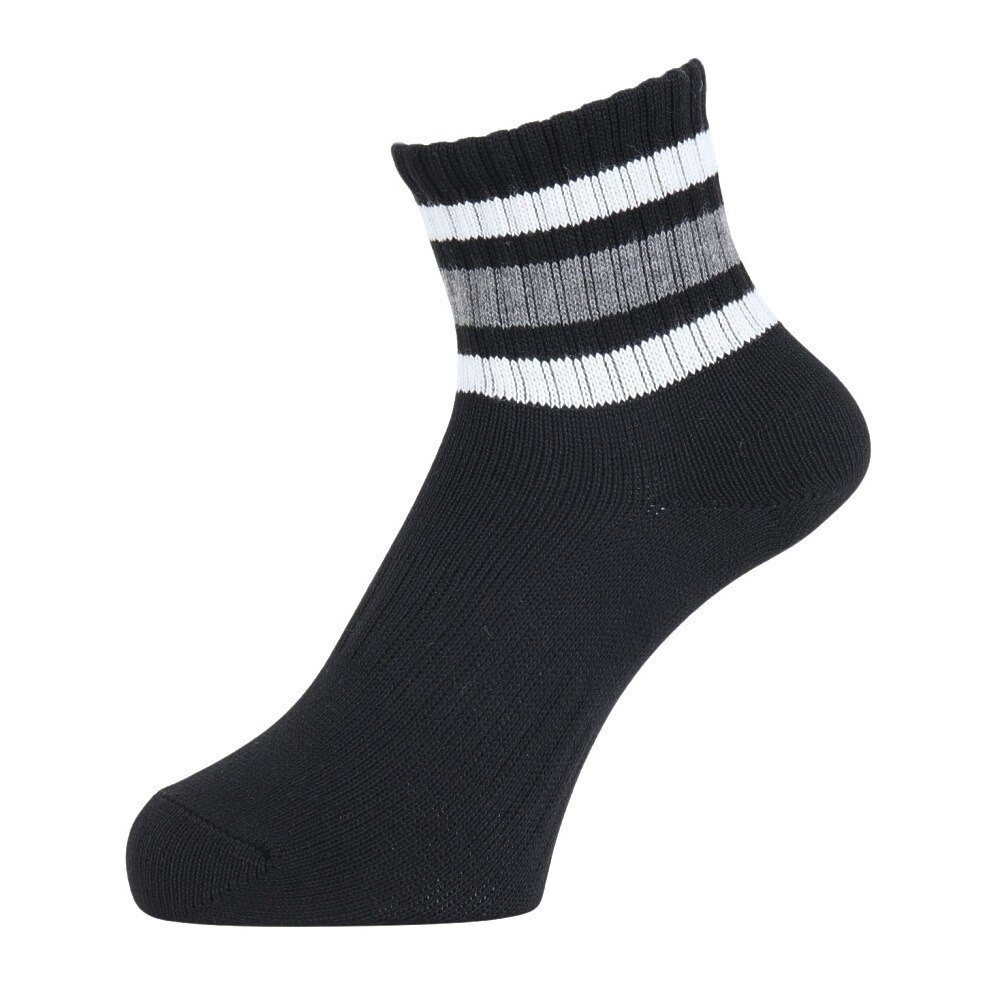 クー（Coo.）（レディース）アンクルラインソックス 1足組 BLK 895CO4GSA0056 22cm
