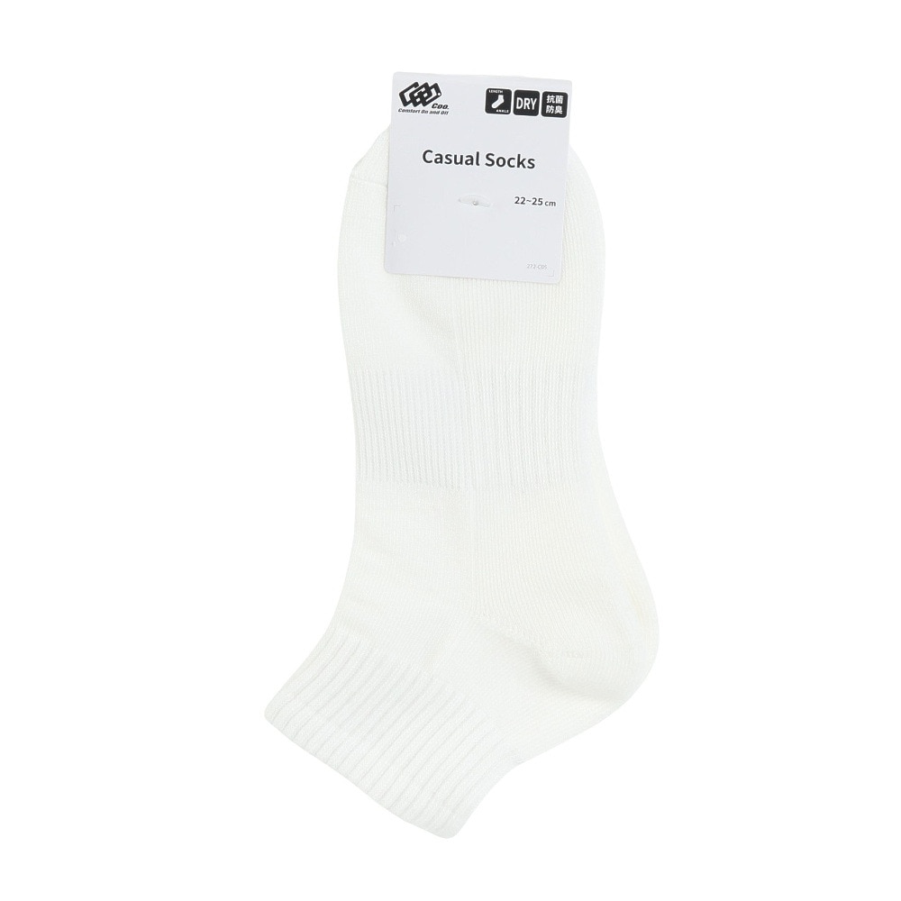 クー（Coo.）（レディース）1足組 アンクル丈 ソックス 895Q4GSA0028 WHT